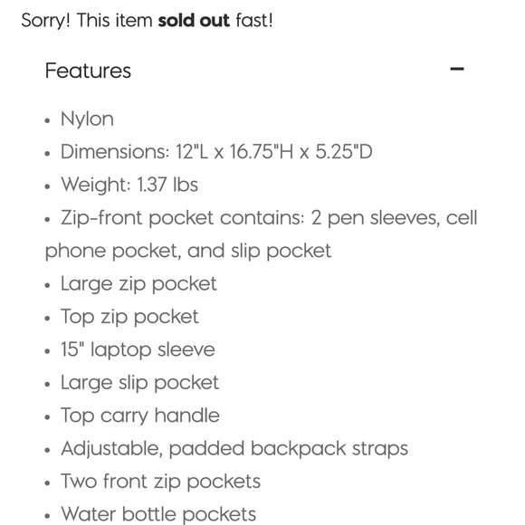 Kipling Red Backpack - Picture 7 of 11